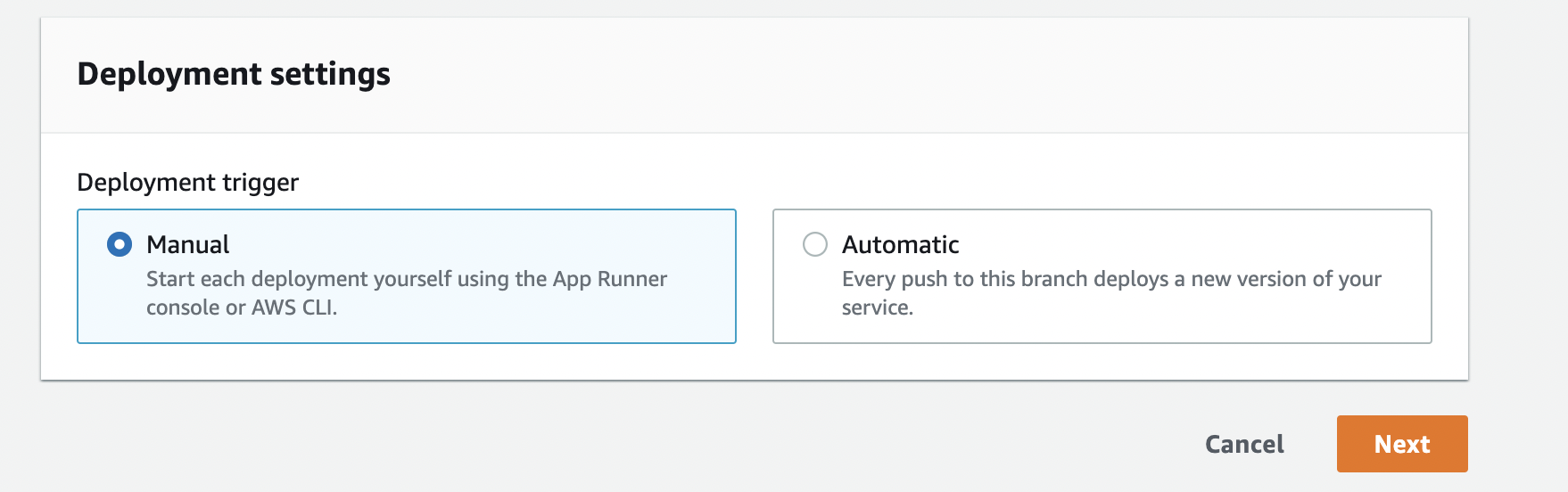 Select Deployment Type